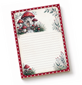 Woodland Mushroom Bordered Desk Pad | 5.5 x 8.5