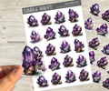Crystals Raw Amethyst  Sticker Sheet