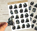 Crystals Raw Black Tourmaline  Sticker Sheet