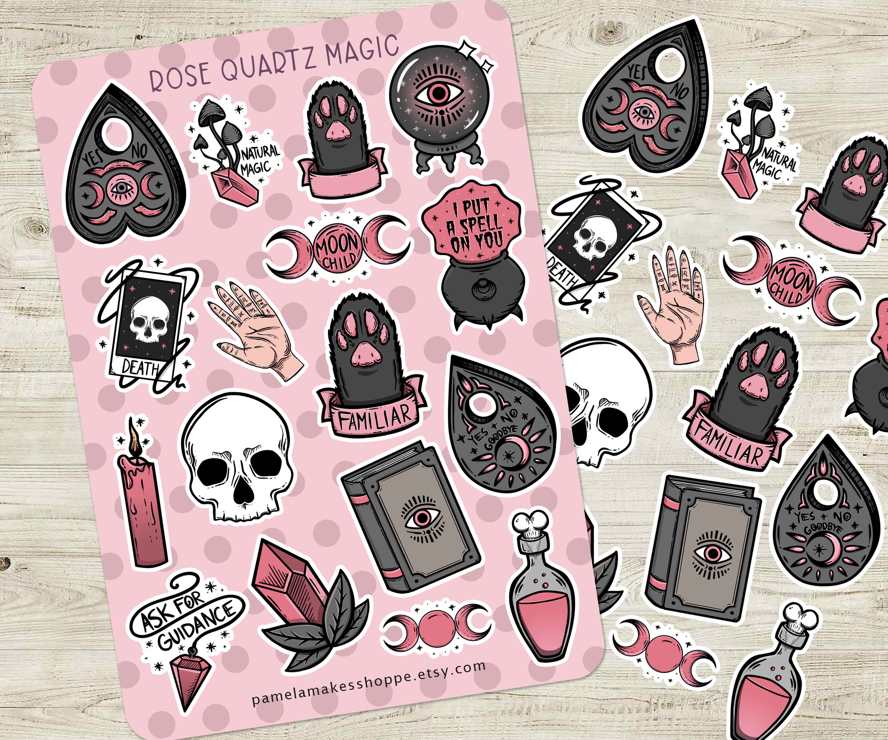 Rose Quartz Magic Sticker Sheet