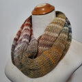 Knit Infinity Scarf - Muted Rainbow