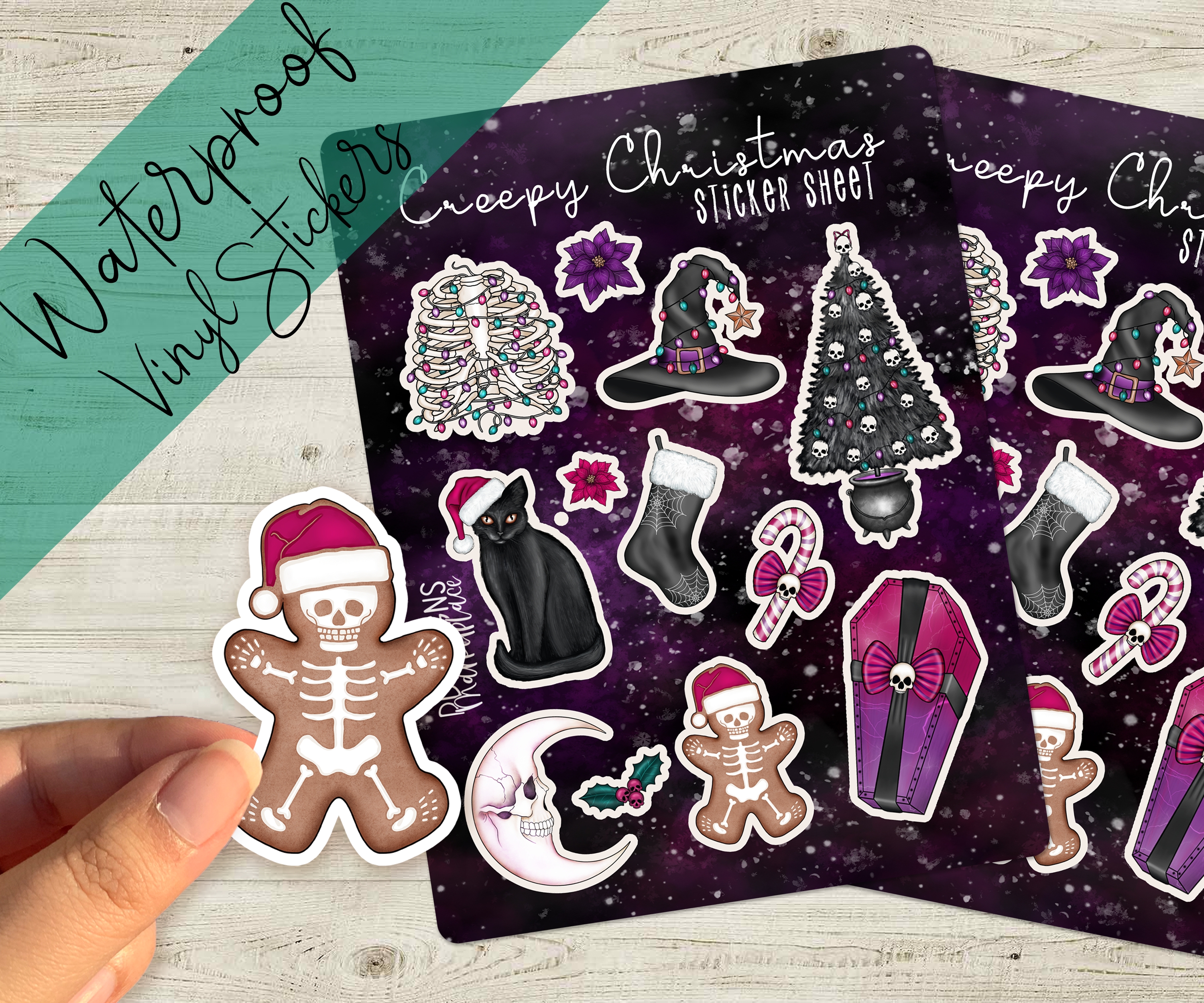 Sticker Sheet Creepy Christmas