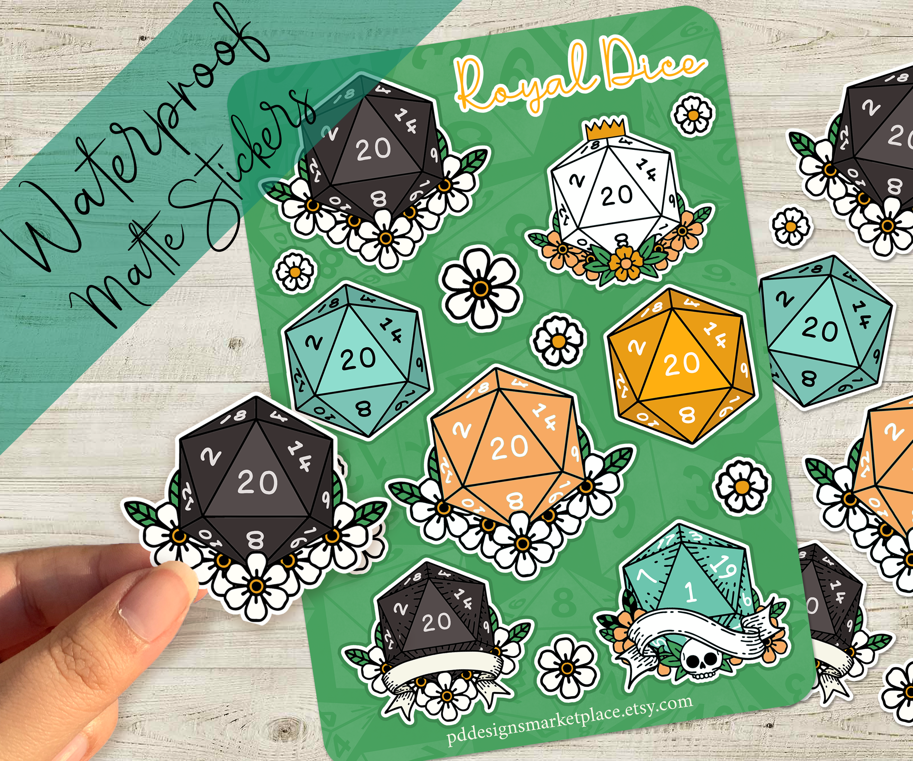 Royal Dice Sticker Sheet