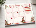 Sock Monkey Weekly Planner Notepad | 11x8.5