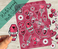 Spooky Valentine Sticker Sheet