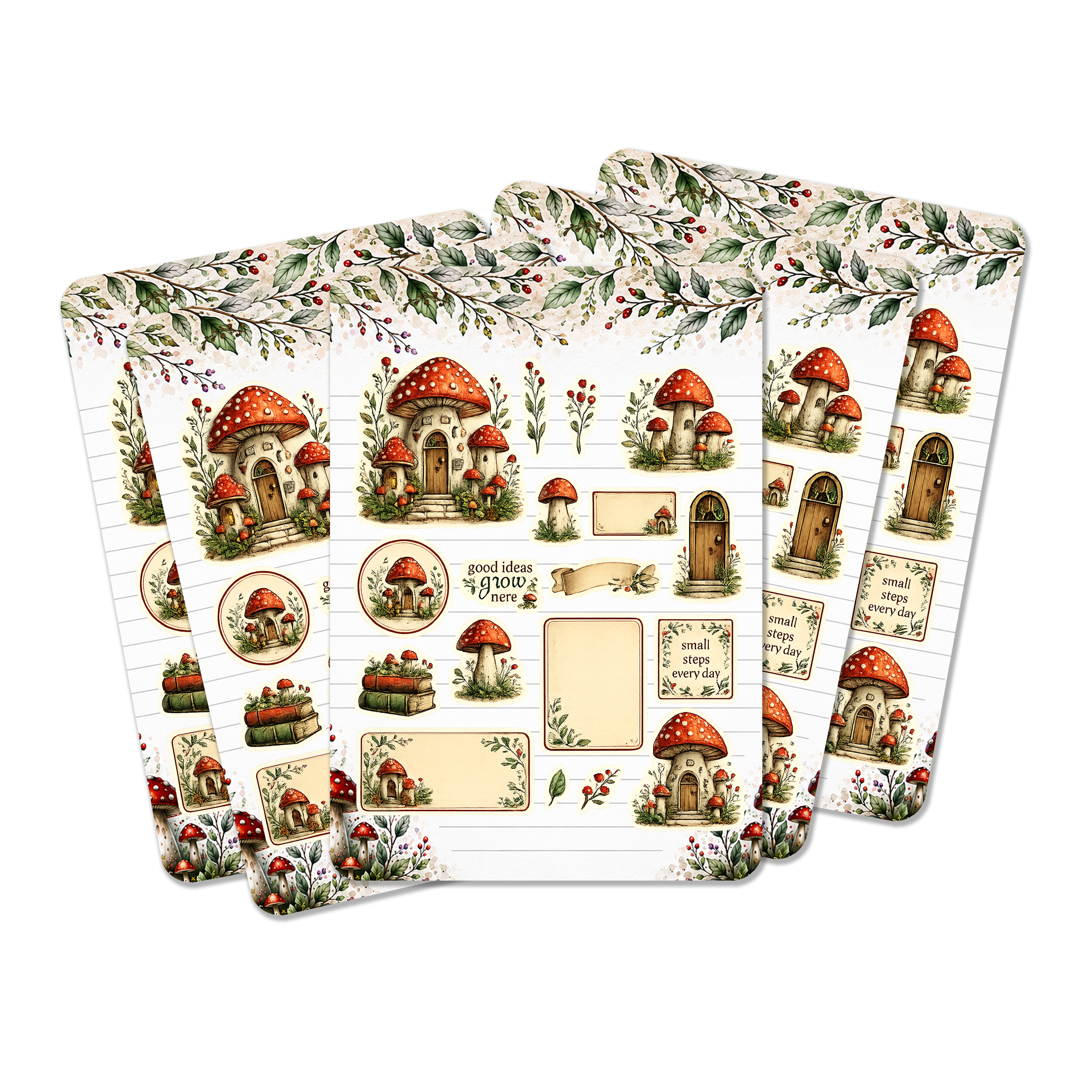 Woodland Mushroom Sticker Sheet
