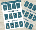 Tarot in Teal Sticker Sheet