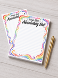 Today's Mood: Absolutely Not Notepad | 5x7