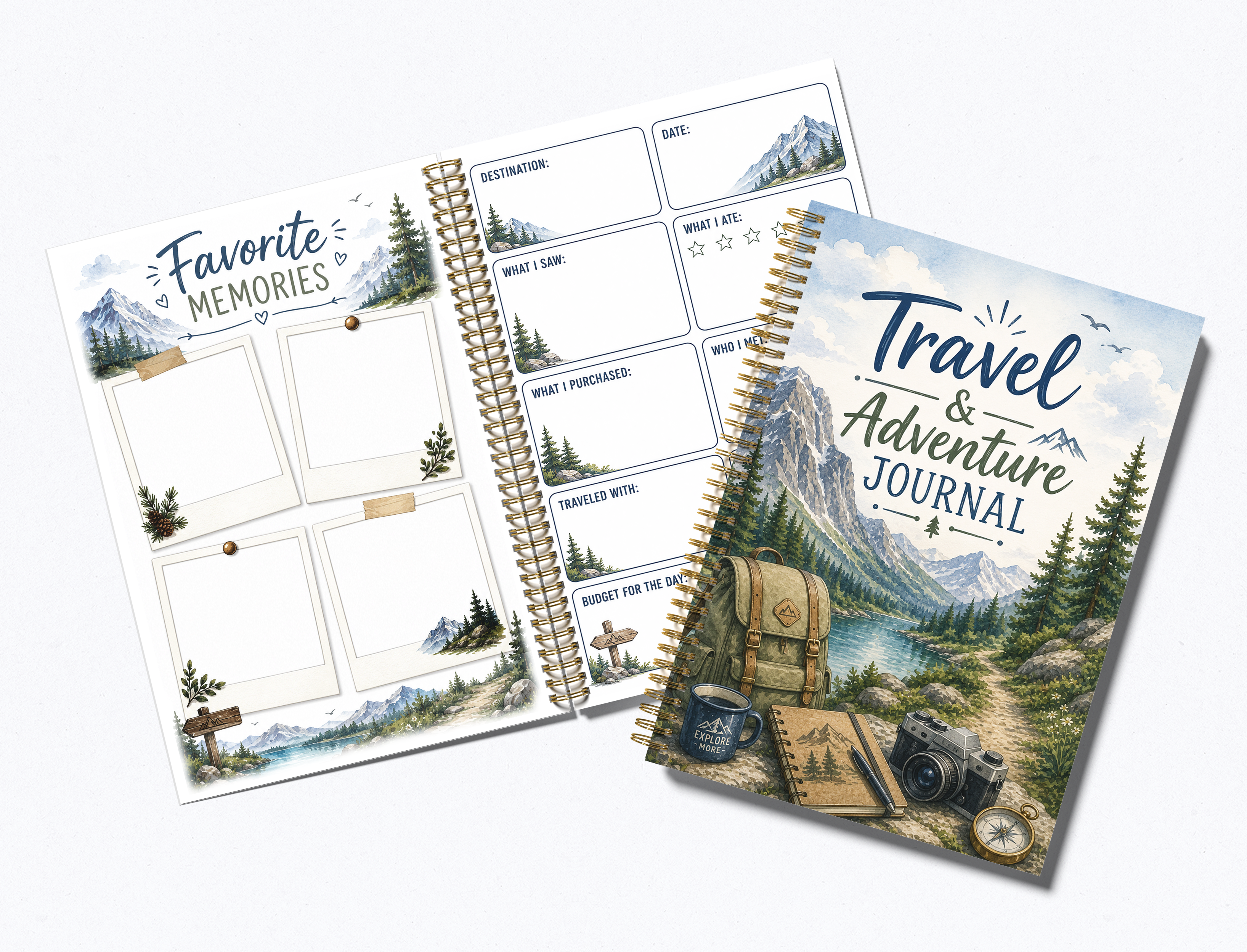 Mountains Travel & Adventure Journal | 5.5 x 8.5