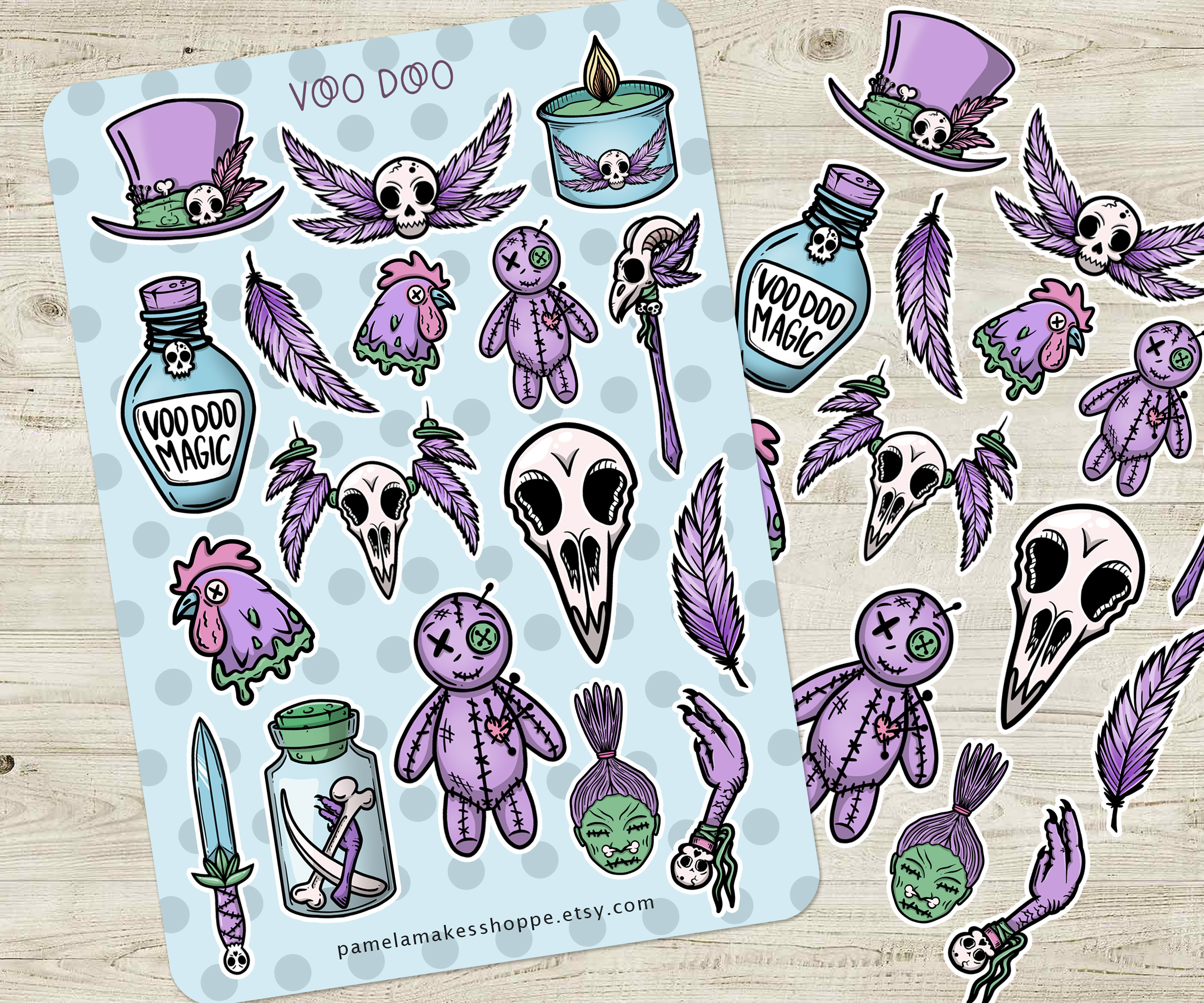 Voo Doo Sticker Sheet