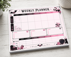 Pastel Goth Work & Home Weekly Planner Notepad | 11x8.5
