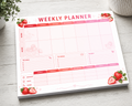 Strawberry  Work & Home Weekly Planner Notepad | 11x8.5