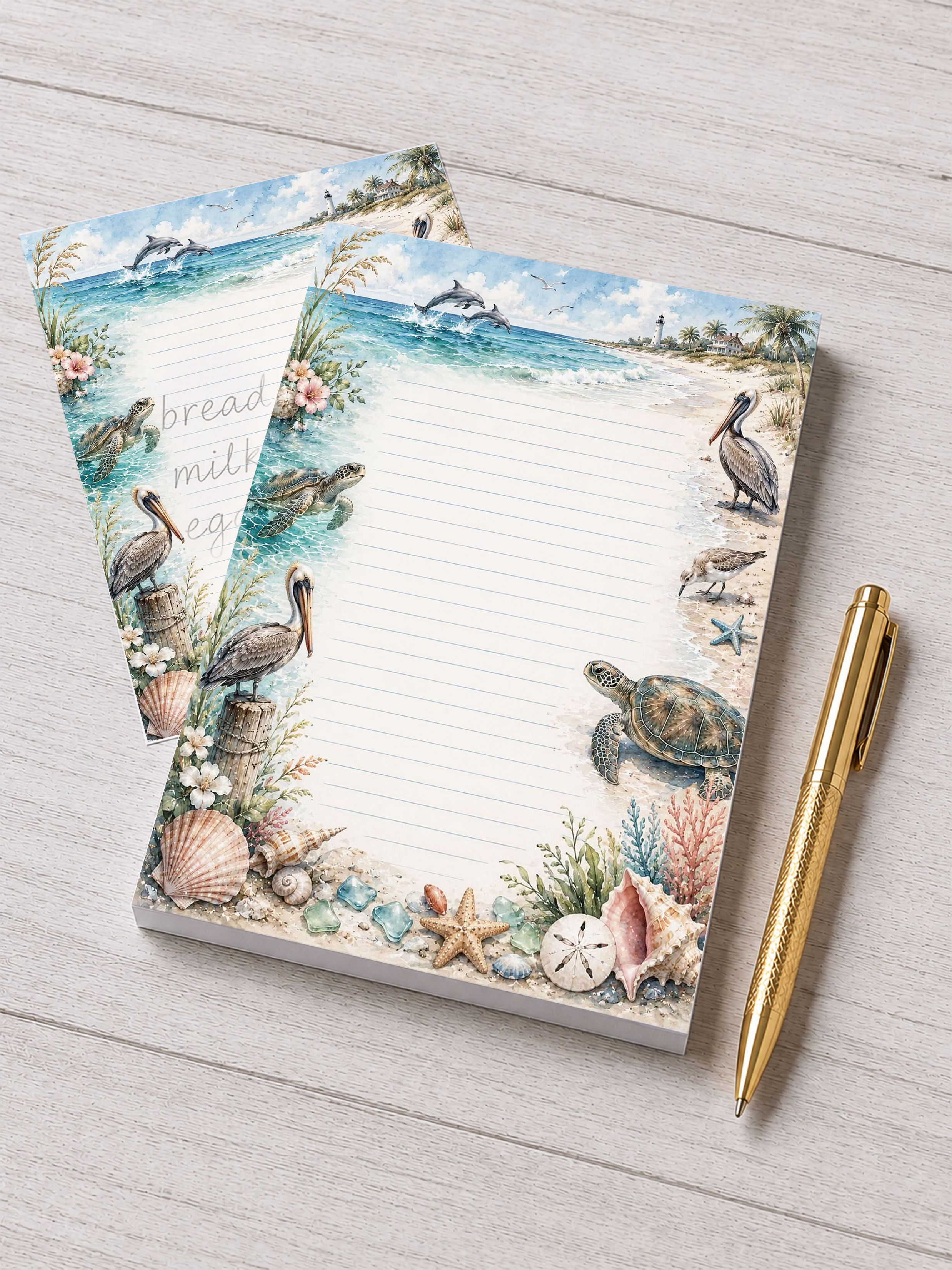 Beach Dolphins Notepad | 5x7