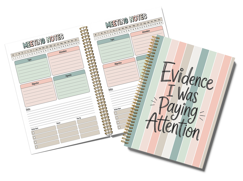Work Meetings Agenda Planner | 7x9