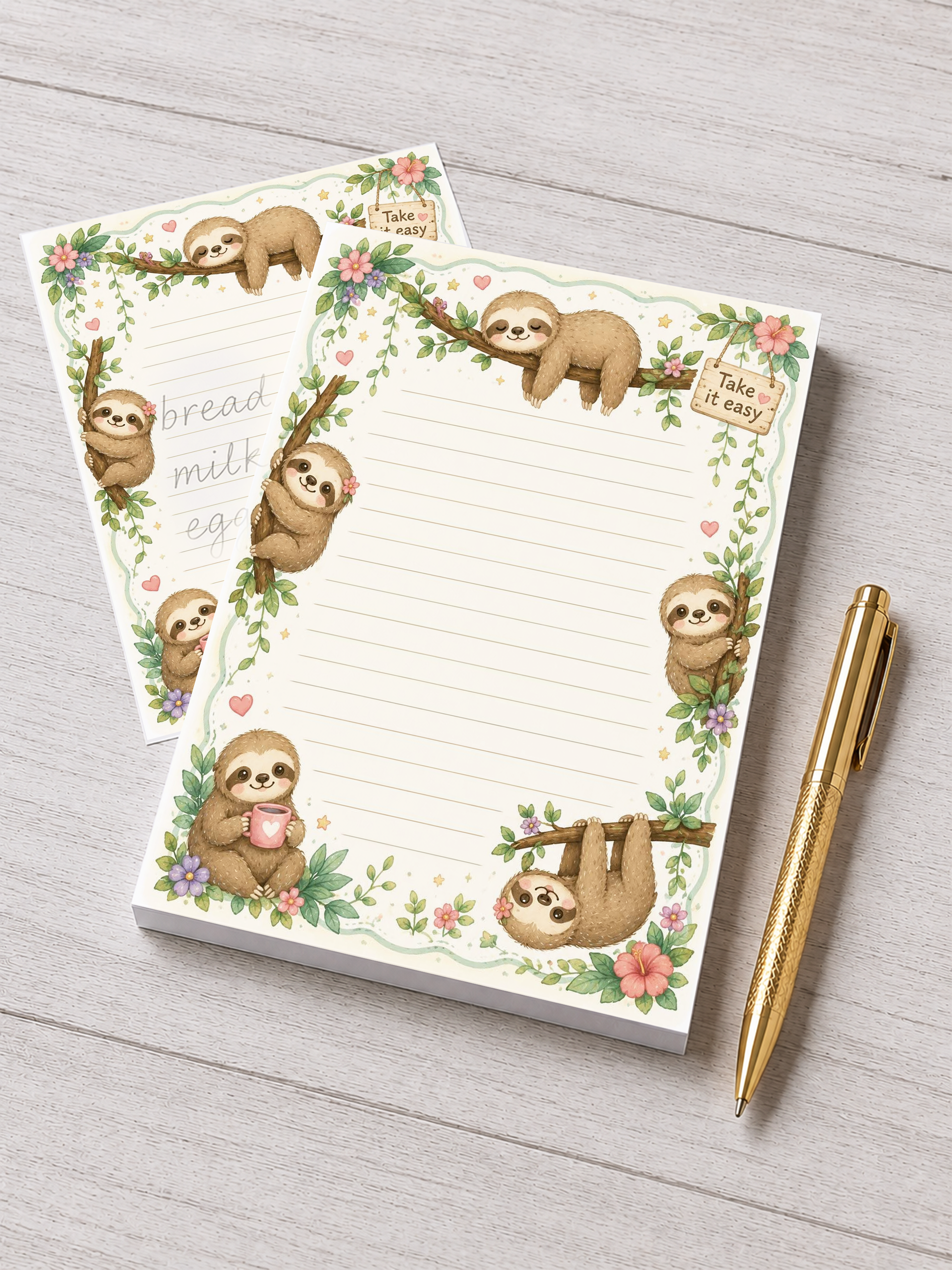 Sloths Notepad | 5x7