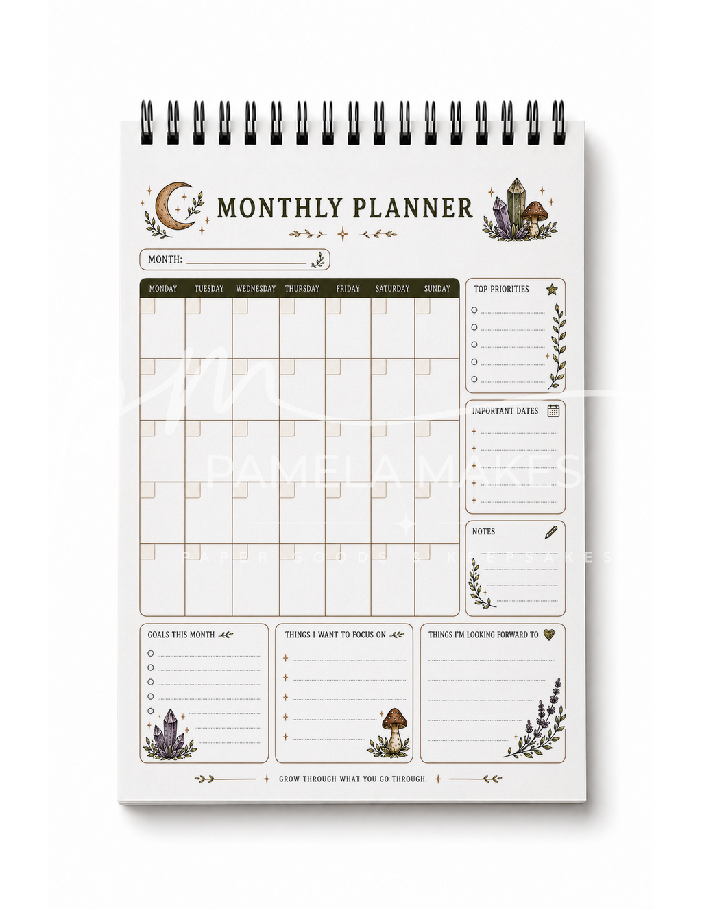 Nature Witch Weekly Planner & Tarot Journal  | 6x9
