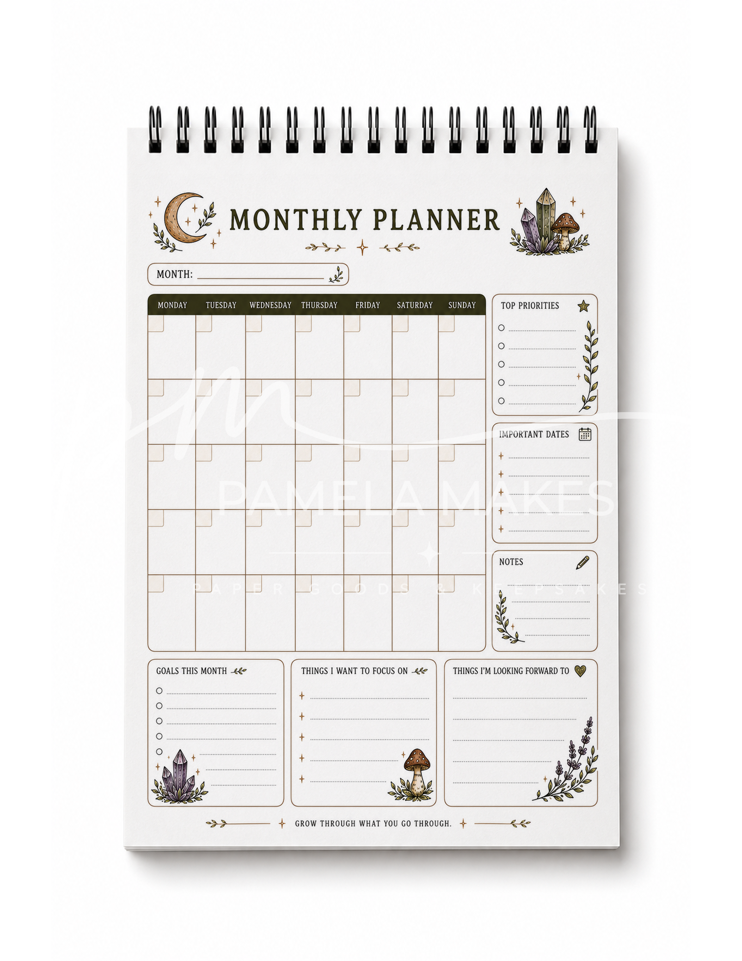 Nature Witch Weekly Planner & Tarot Journal  | 6x9