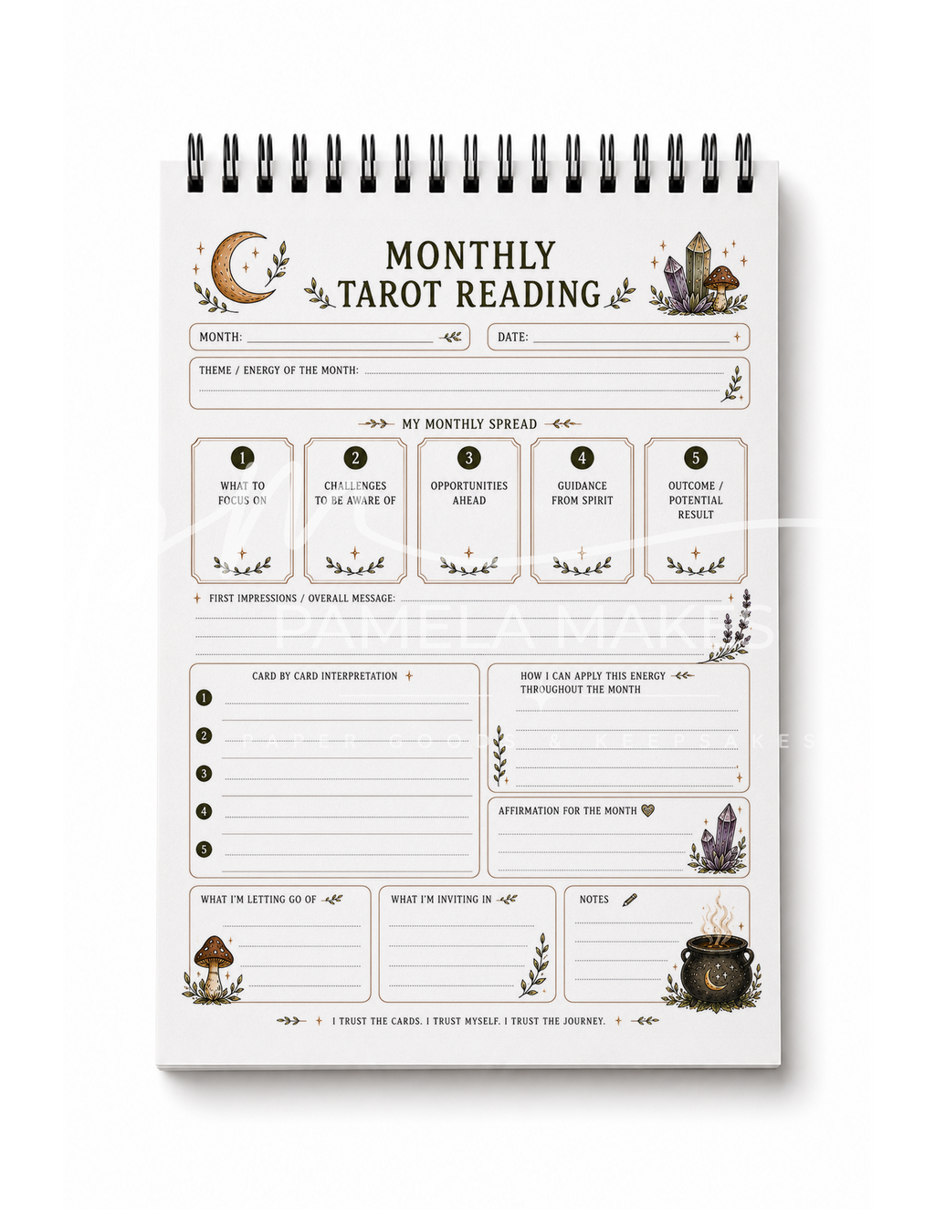 Nature Witch Weekly Planner & Tarot Journal  | 6x9