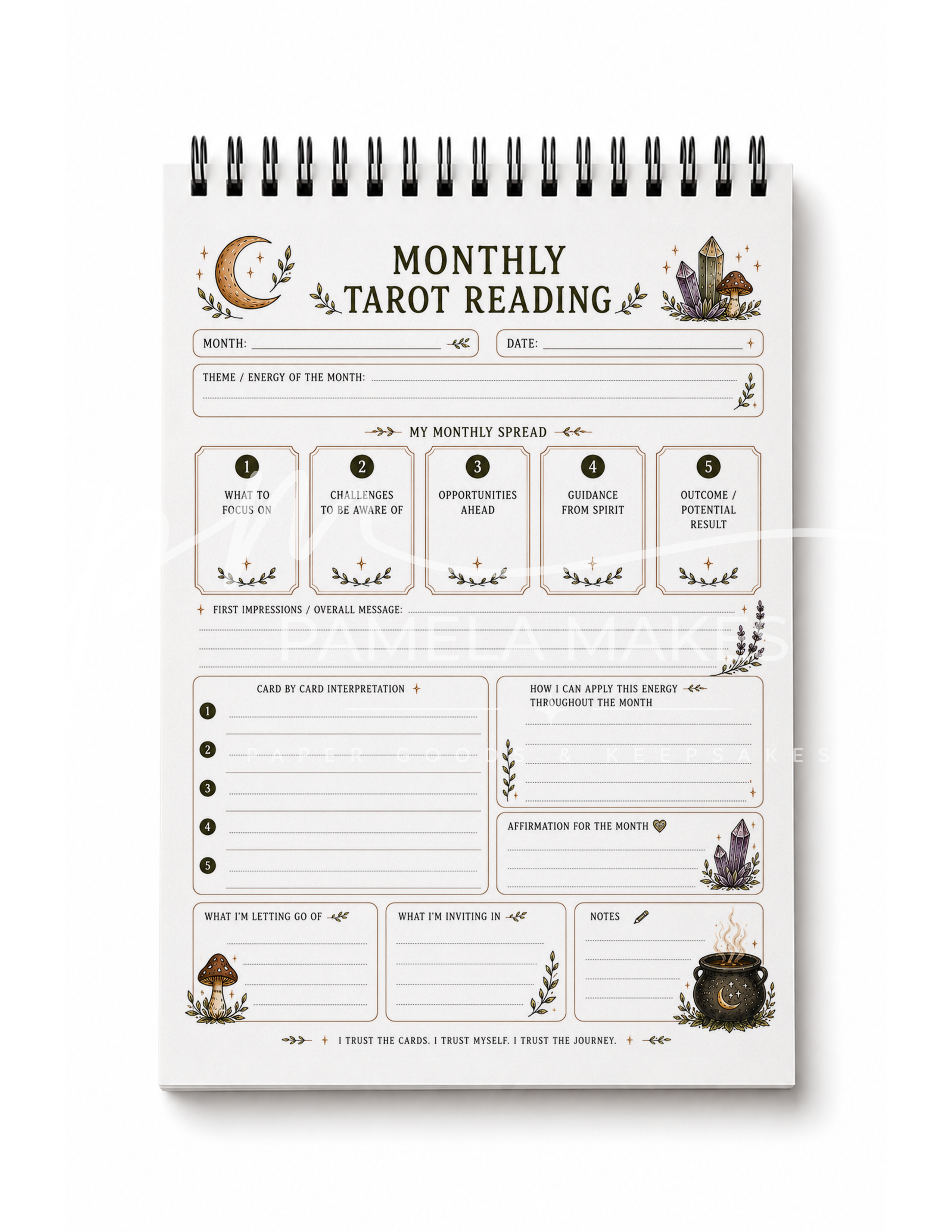 Nature Witch Weekly Planner & Tarot Journal  | 6x9