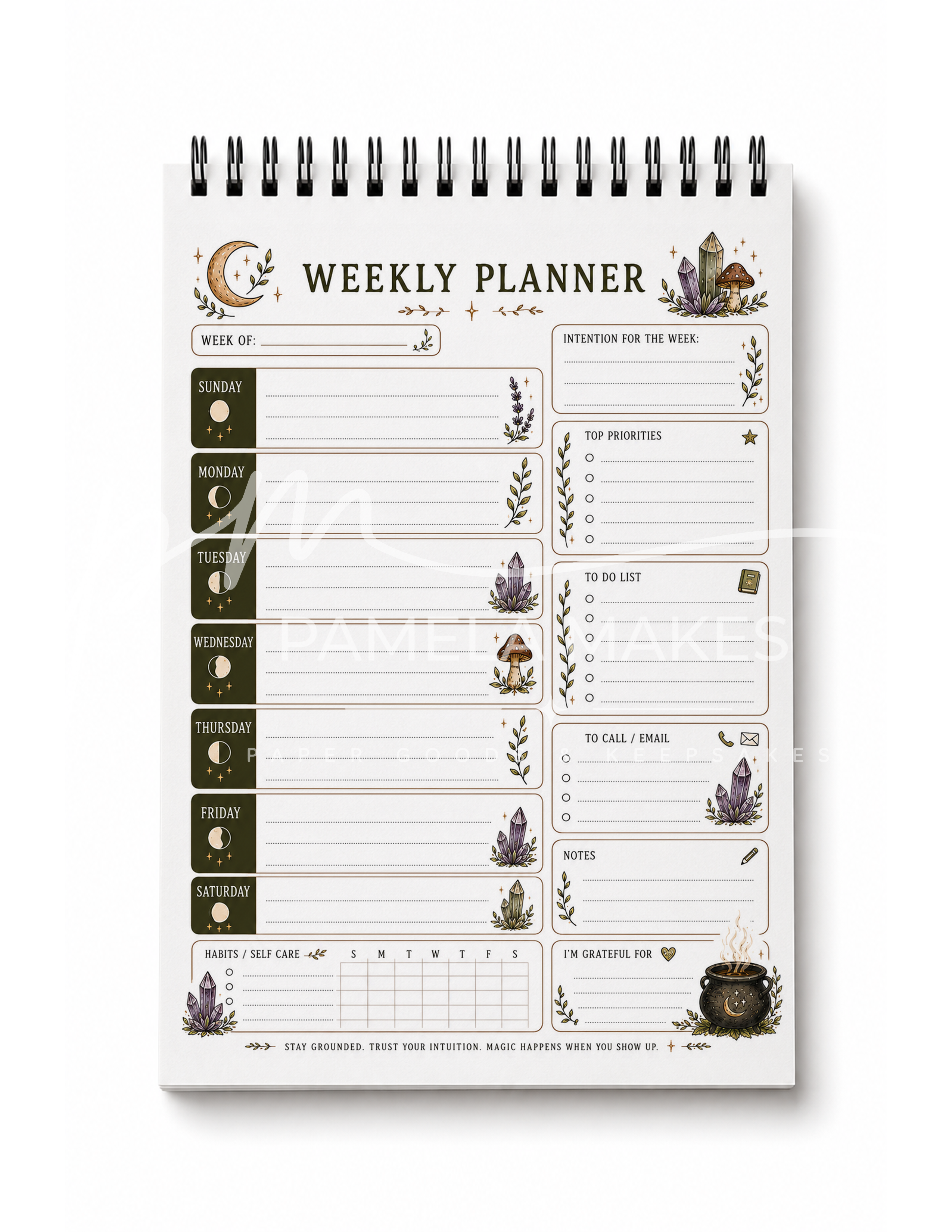 Nature Witch Weekly Planner & Tarot Journal  | 6x9