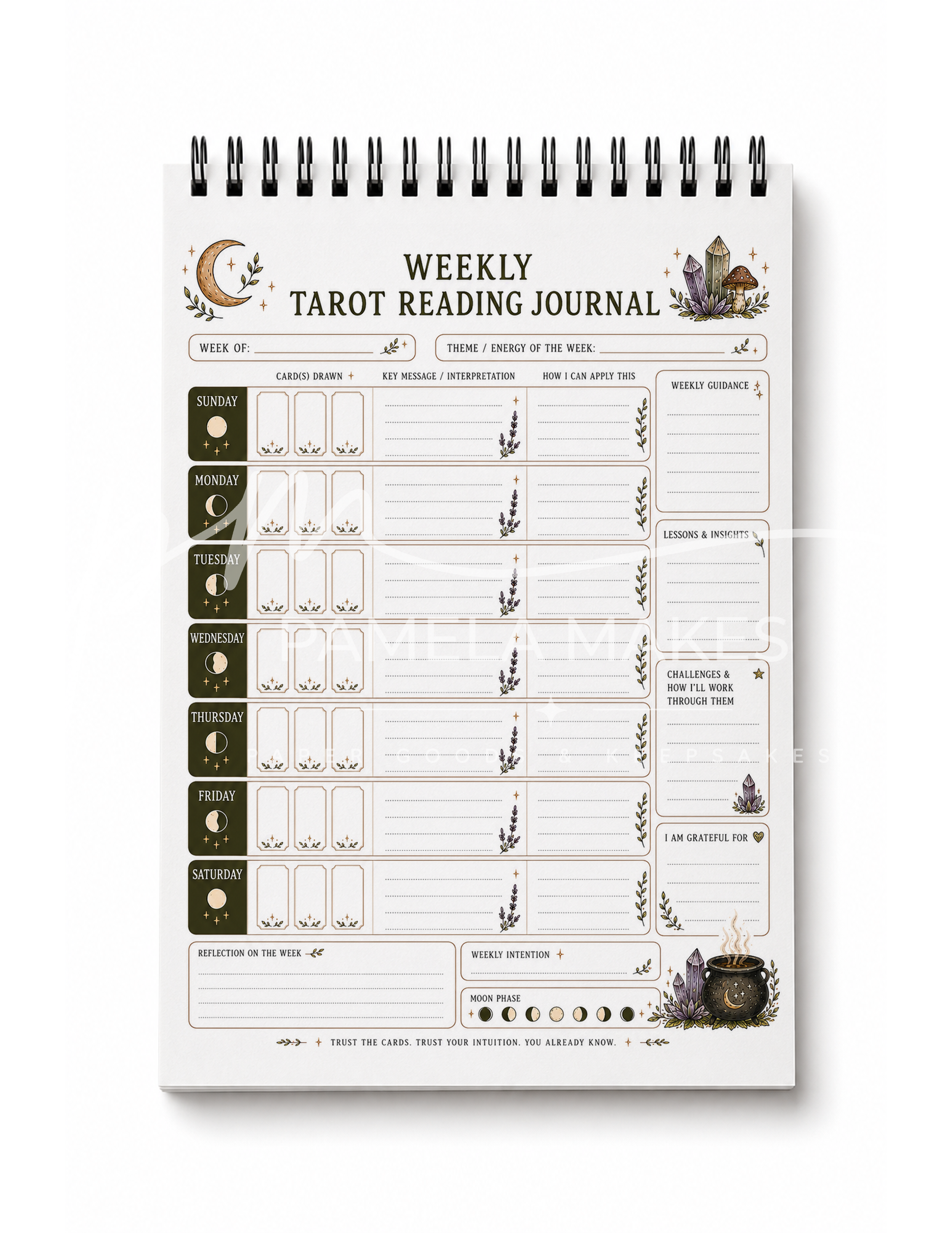 Nature Witch Weekly Planner & Tarot Journal  | 6x9